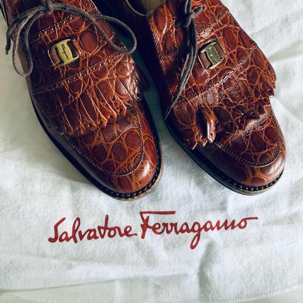 Salvatore Ferragamo Men’s Golf Shoes 7